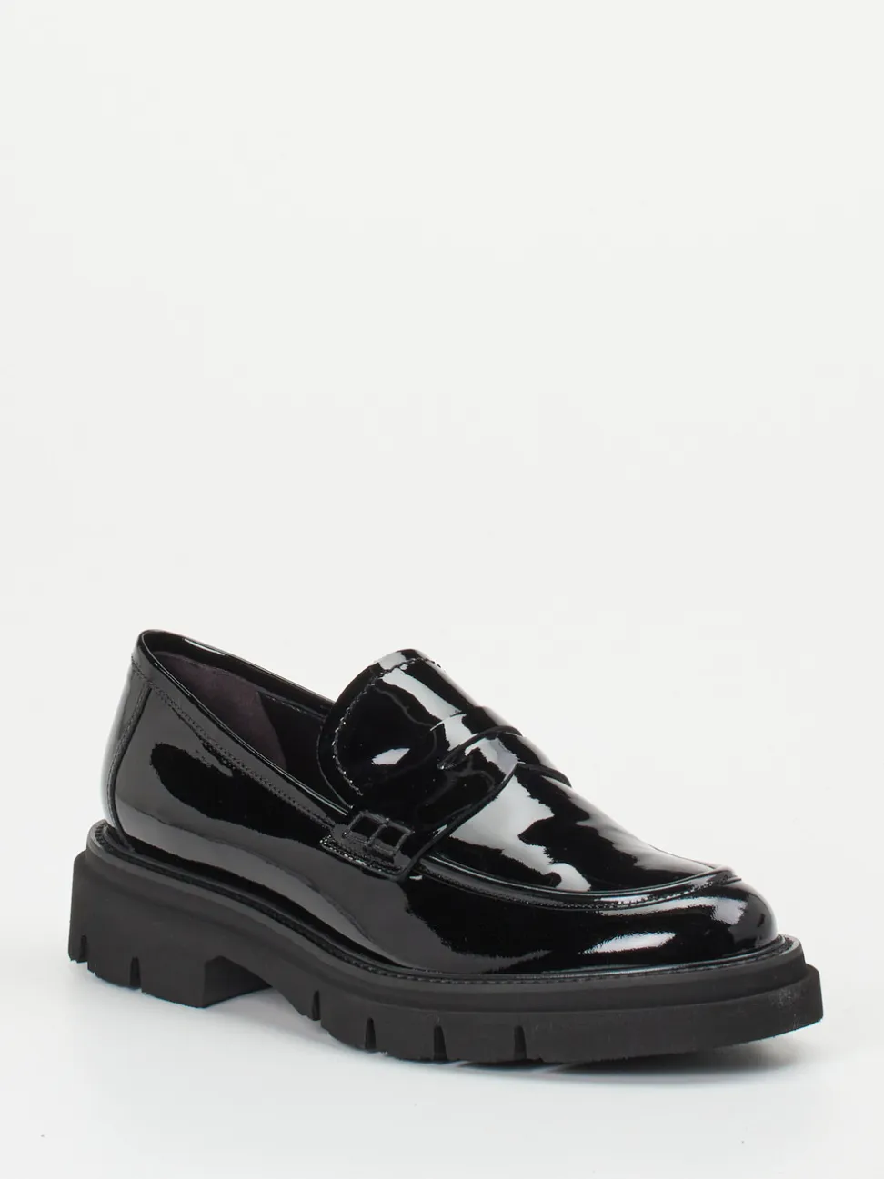 Mannori – Chunky-Loafer aus Lackleder schwarz