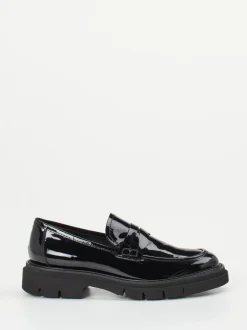 Mannori – Chunky-Loafer aus Lackleder schwarz
