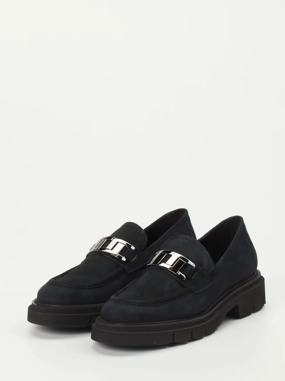 Mannori – Chunky-Loafer aus Veloursleder Schwarz