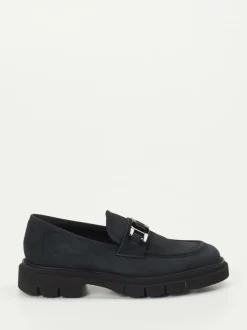 Mannori – Chunky-Loafer aus Veloursleder Schwarz