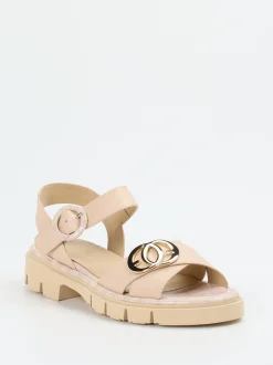 Mannori – Chunky-Sandalen aus Kalbleder in Beige