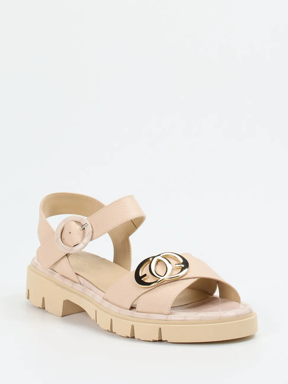Mannori – Chunky-Sandalen aus Kalbleder in Beige