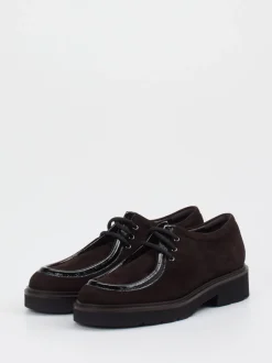 Mannori – Derby-Schnürschuh aus Veloursleder Braun