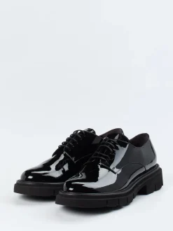 Mannori – Derby-Schnürschuh aus Lackleder schwarz