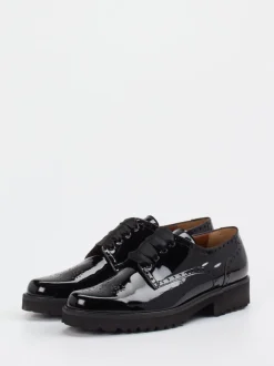 Mannori – Derby-Schnürschuh aus Lackleder schwarz