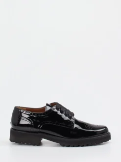 Mannori – Derby-Schnürschuh aus Lackleder schwarz