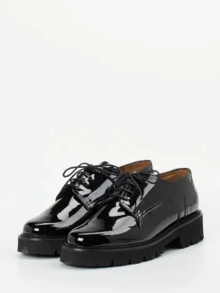 Mannori – Derby-Schuhe aus Lackleder Schwarz