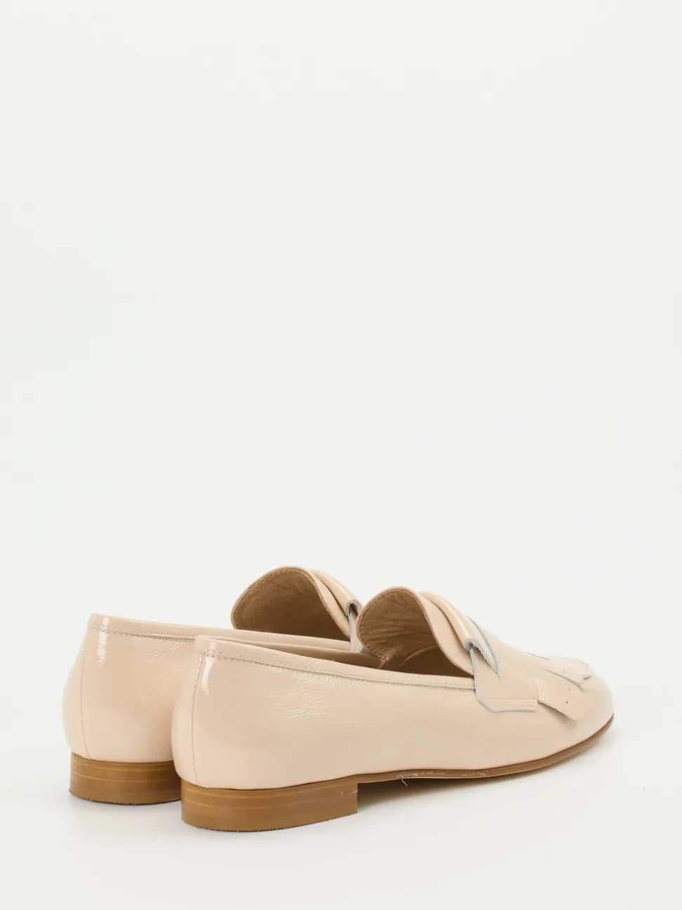 Mannori – Fransen-Loafer aus Lackleder Beige