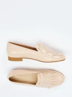 Mannori – Fransen-Loafer aus Lackleder Beige