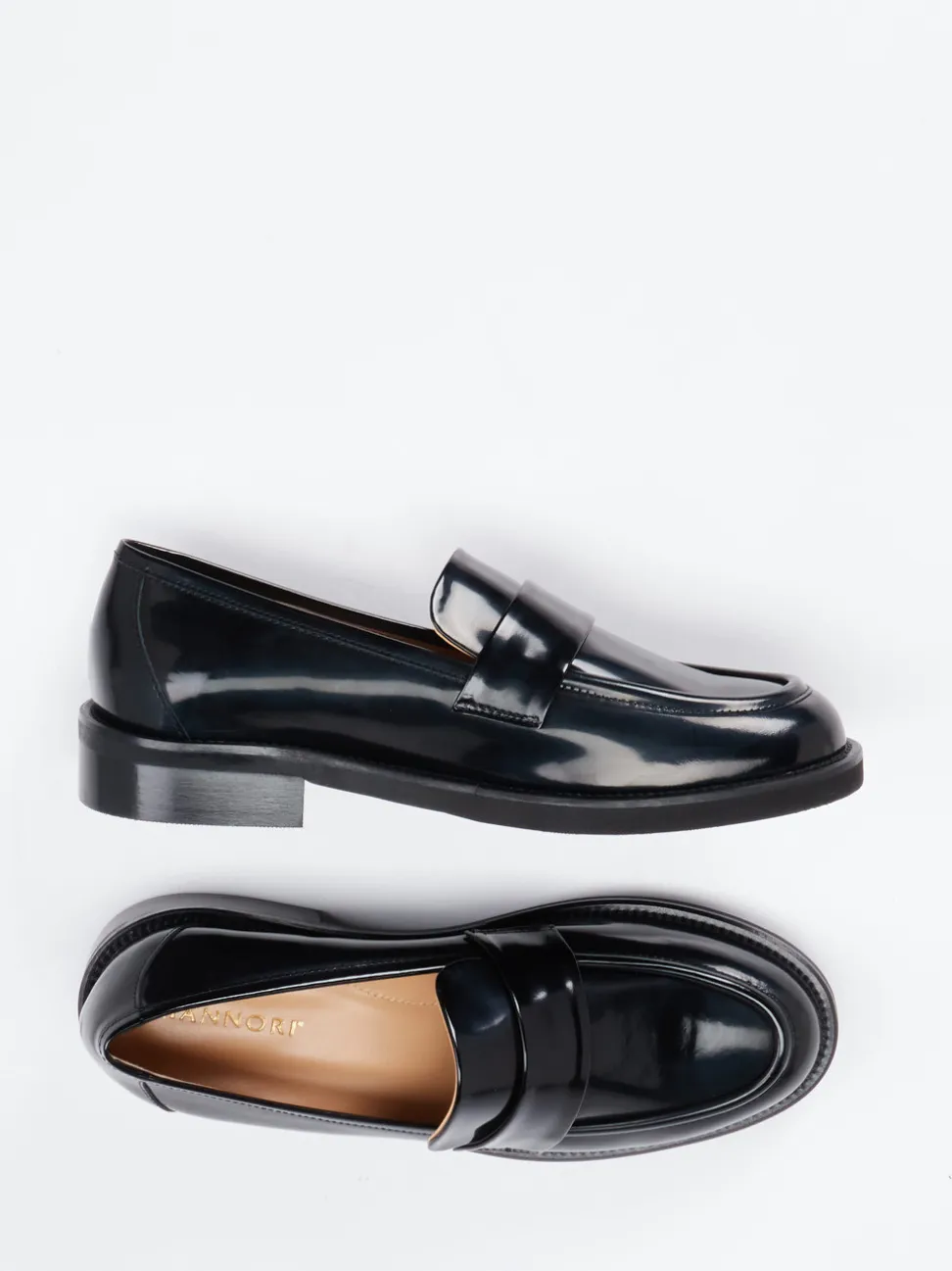 Mannori – Loafer aus Hochglanzleder schwarz