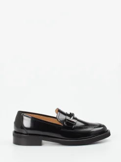 Mannori – Loafer aus Hochglanzleder in Schwarz
