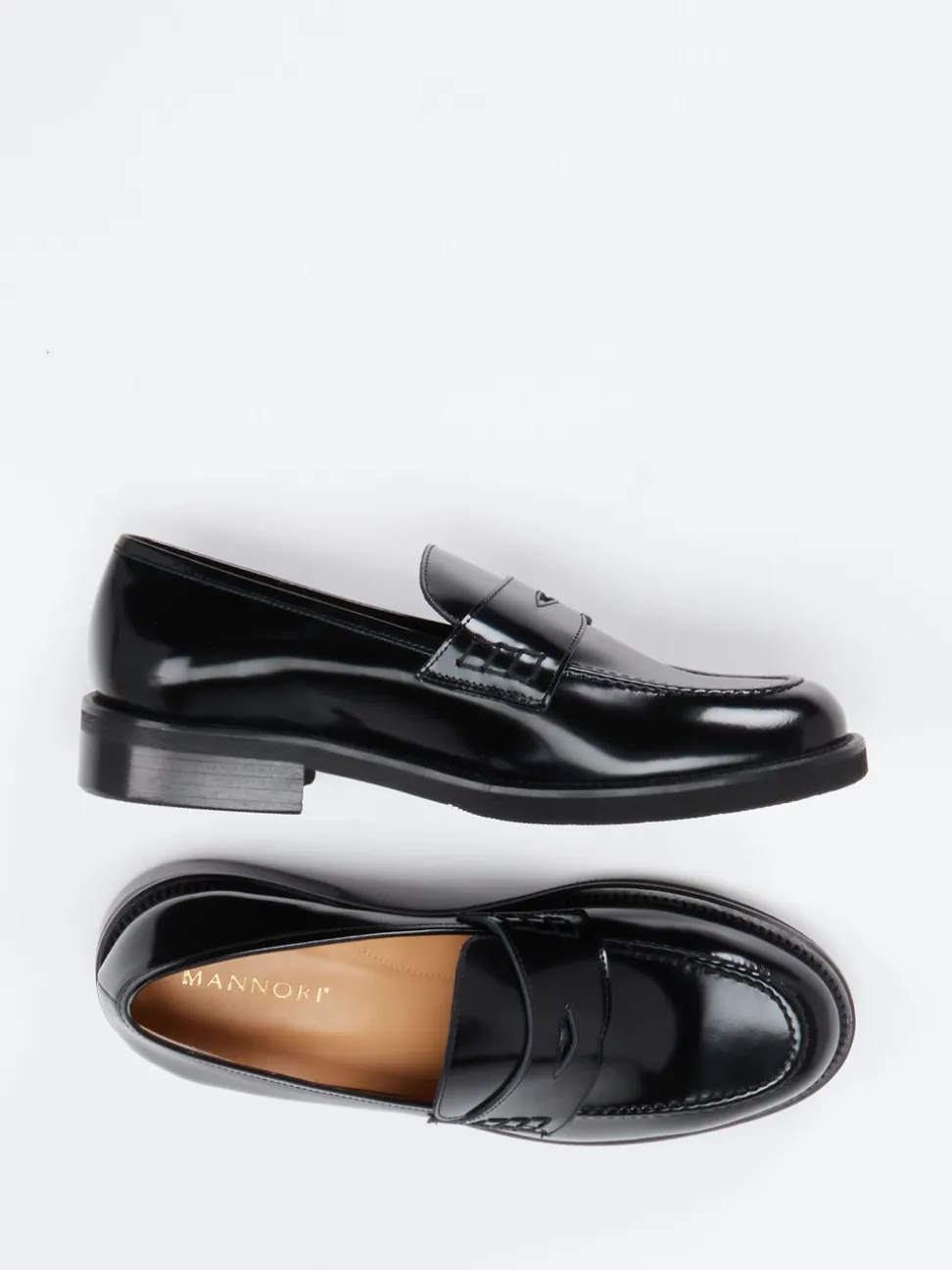 Mannori – Loafer aus Hochglanzleder schwarz
