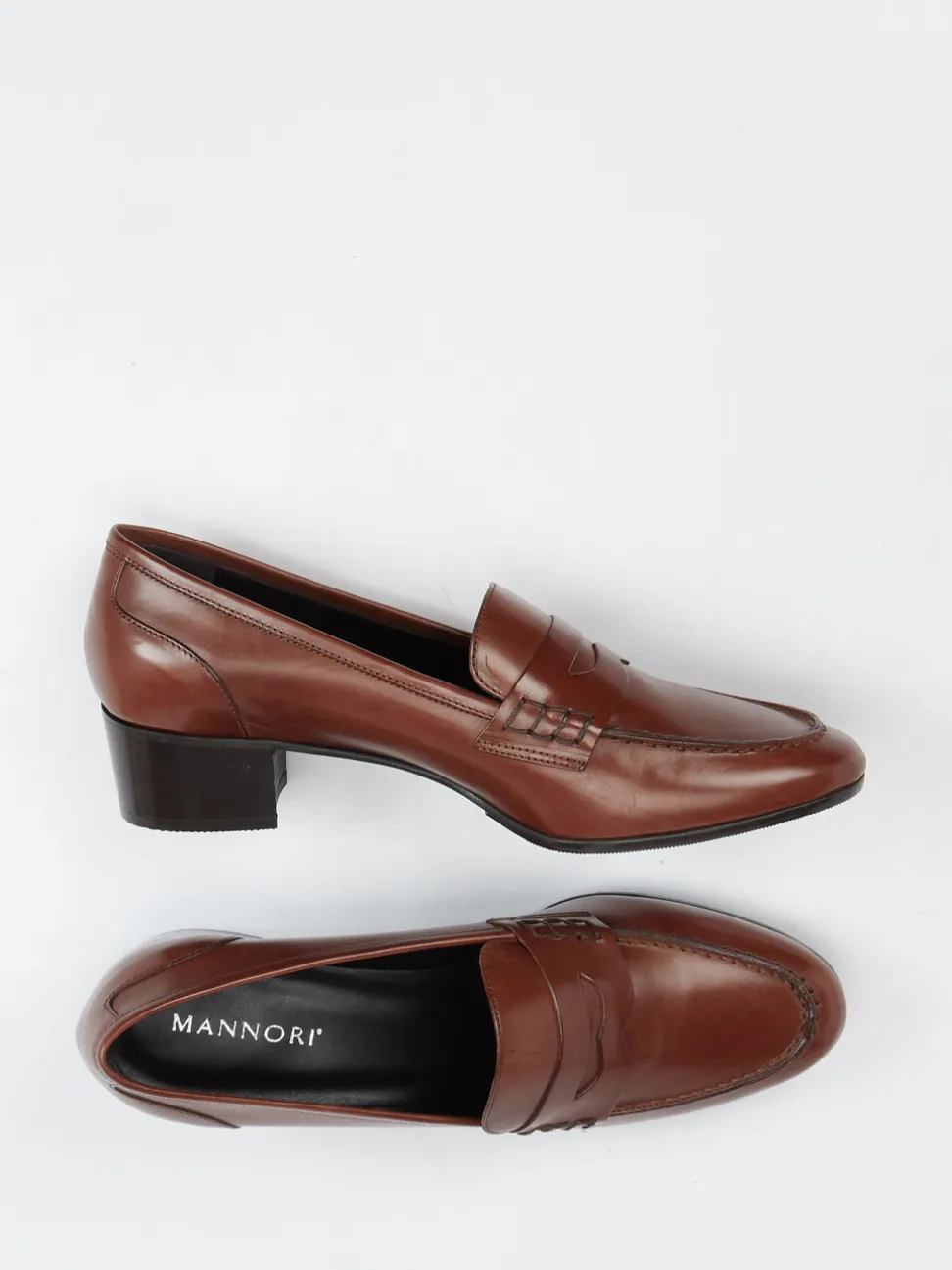 Mannori – Loafer aus Kalbleder in Mittelbraun