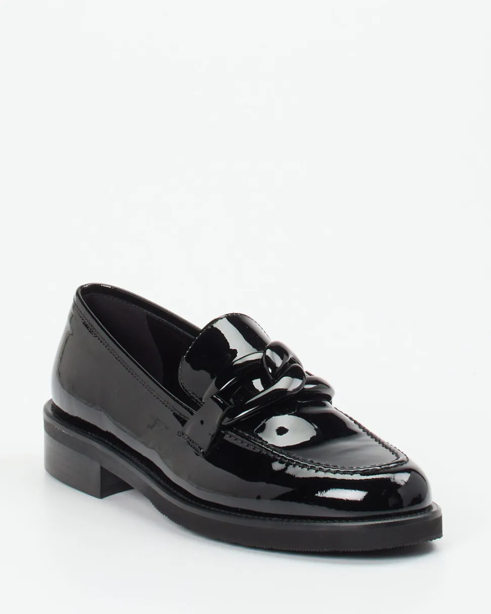 Mannori – Loafer aus Lackleder schwarz glänzend