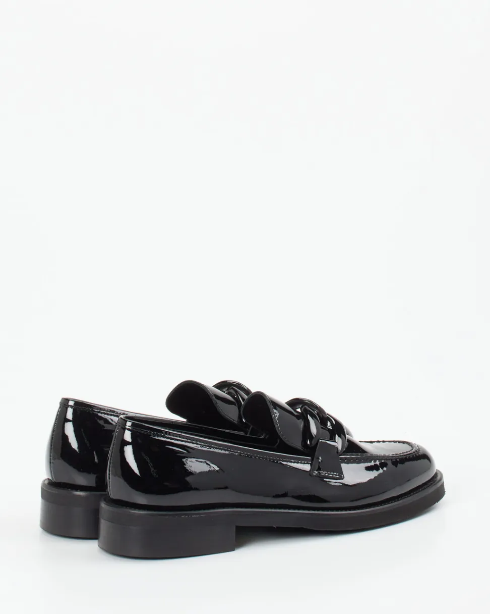Mannori – Loafer aus Lackleder schwarz glänzend