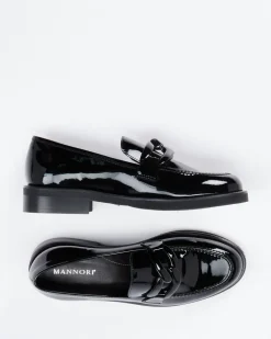 Mannori – Loafer aus Lackleder schwarz glänzend