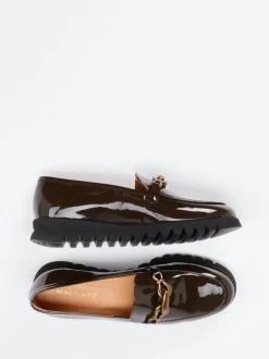 Mannori – Loafer aus Lackleder Dunkelbraun