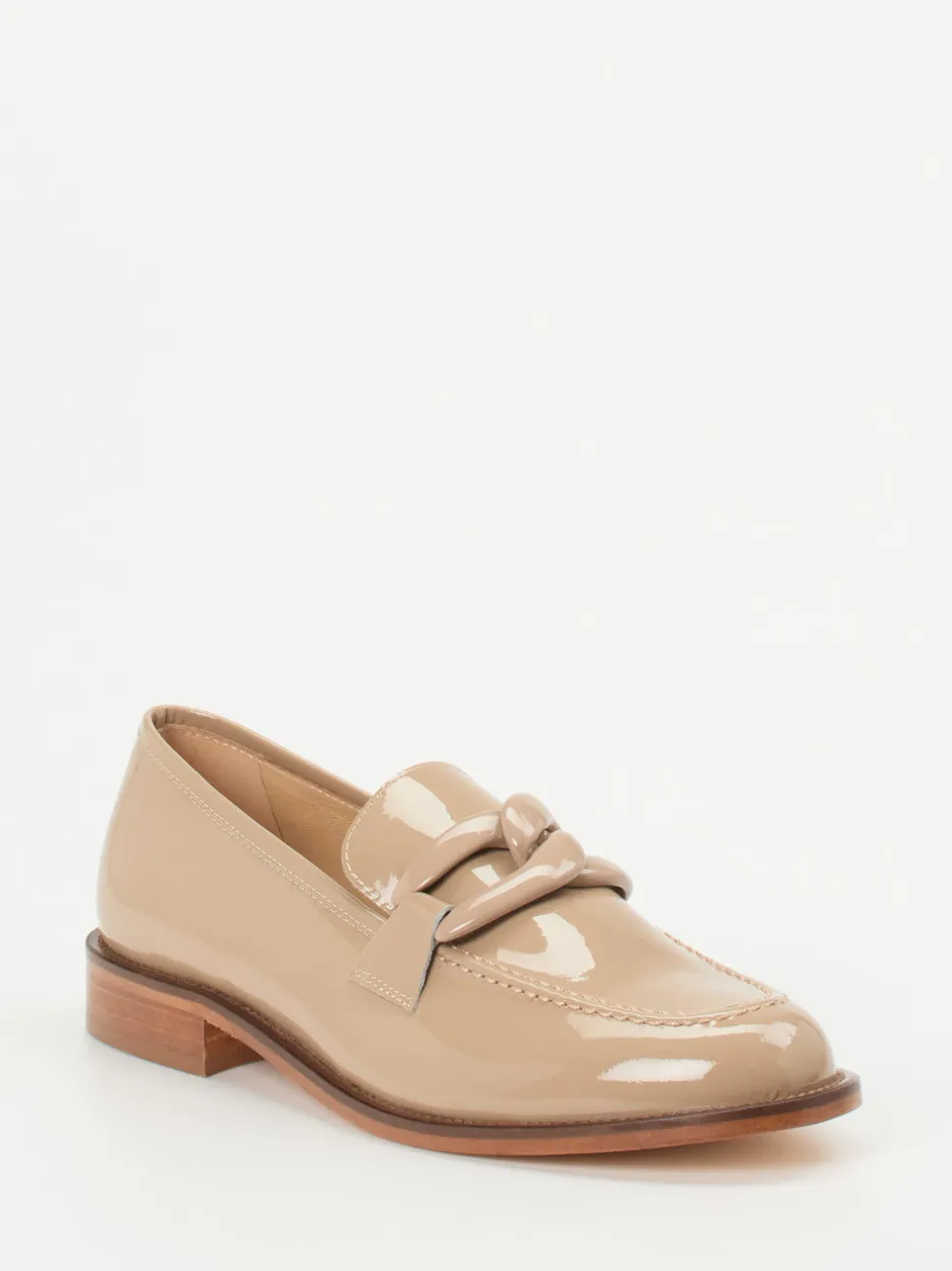 Mannori – Loafer aus Lackleder in Beige