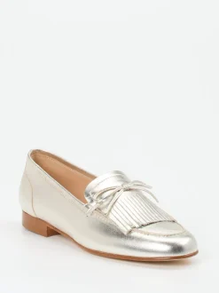 Mannori – Loafer aus Metallicleder silber