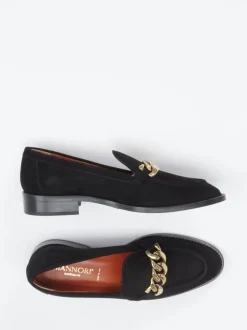 Mannori – Loafer aus Veloursleder Schwarz