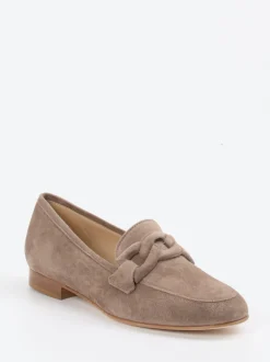 Mannori – Loafer aus Veloursleder in Taupe