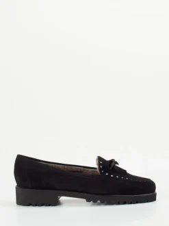 Mannori – Loafer aus Veloursleder in Schwarz