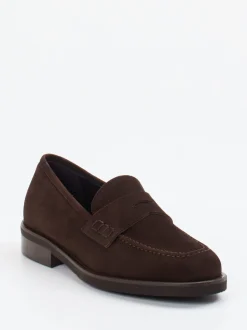 Mannori – Loafer aus Veloursleder Dunkelbraun