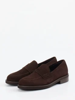 Mannori – Loafer aus Veloursleder Dunkelbraun