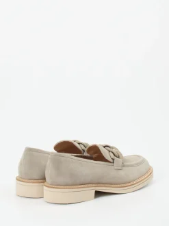 Mannori – Loafer aus Veloursleder in Steingrau