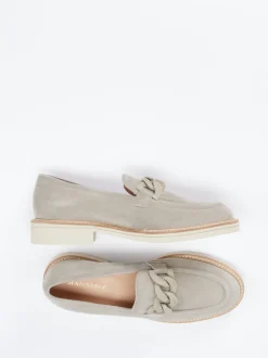 Mannori – Loafer aus Veloursleder in Steingrau