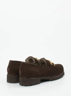 Mannori – Loafer aus Veloursleder dunkelbraun
