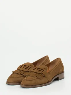 Mannori – Loafer aus Veloursleder cognacbraun
