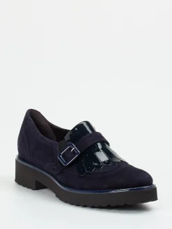 Mannori – Loafer aus Veloursleder mit Lackdetails