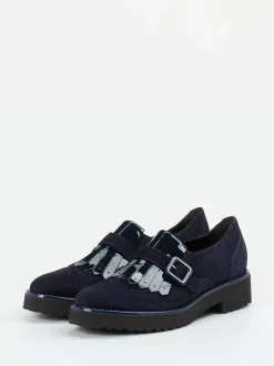 Mannori – Loafer aus Veloursleder mit Lackdetails