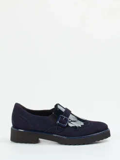 Mannori – Loafer aus Veloursleder mit Lackdetails