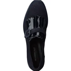 Mannori – Loafer aus Veloursleder mit Lackdetails