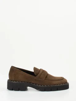 Mannori – Loafer aus Veloursleder in Braun