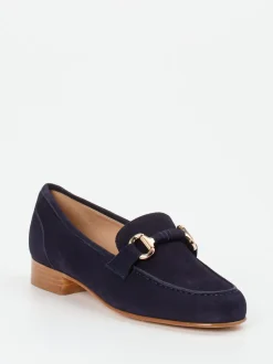 Mannori – Loafer aus Veloursleder Dunkelblau