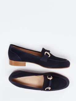 Mannori – Loafer aus Veloursleder Dunkelblau