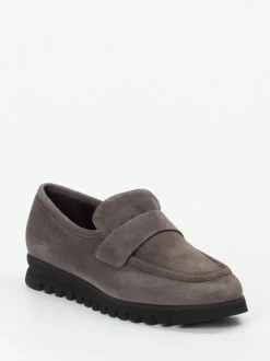 Mannori – Loafer aus Veloursleder in Taupegrau