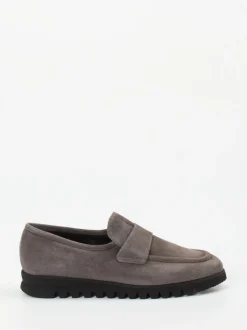 Mannori – Loafer aus Veloursleder in Taupegrau