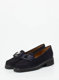 Mannori – Loafer aus Veloursleder in Nachtblau