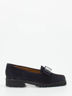 Mannori – Loafer aus Veloursleder in Nachtblau