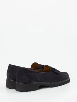 Mannori – Loafer aus Veloursleder in Nachtblau