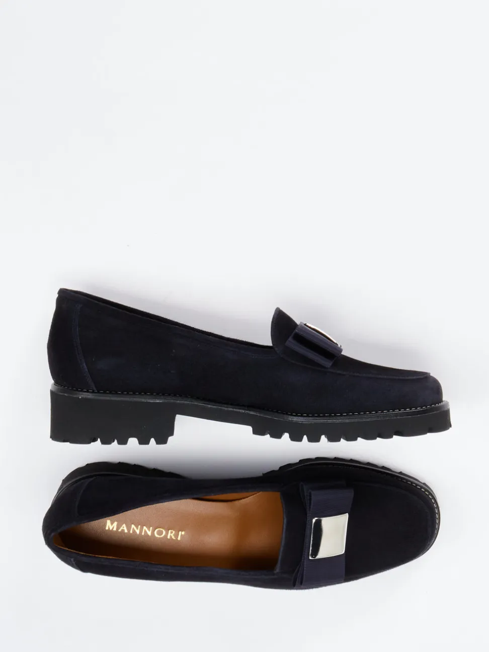Mannori – Loafer aus Veloursleder in Nachtblau