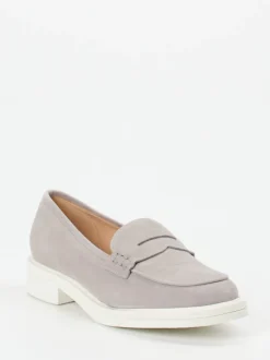 Mannori – Loafer aus Veloursleder in Hellgrau