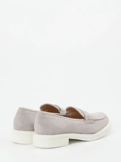 Mannori – Loafer aus Veloursleder in Hellgrau