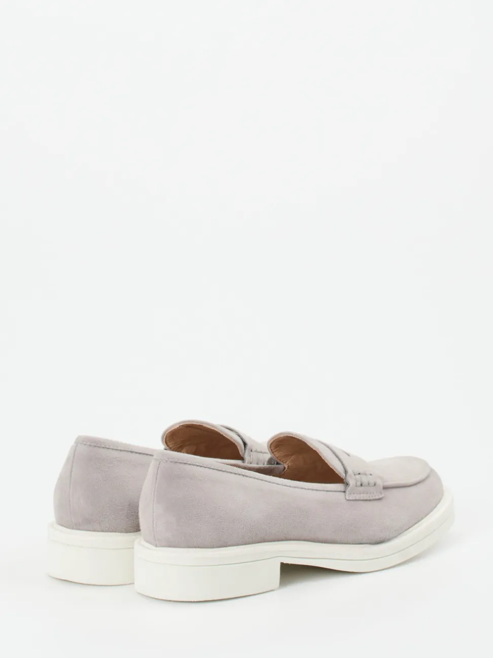 Mannori – Loafer aus Veloursleder in Hellgrau