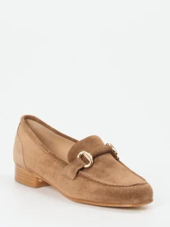 Mannori – Loafer aus Veloursleder Mittelbraun