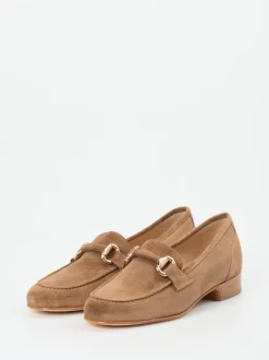 Mannori – Loafer aus Veloursleder Mittelbraun